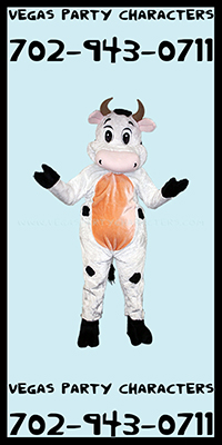 Cow Mascot Character Costume